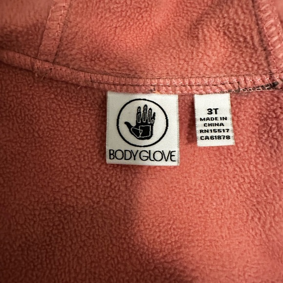 BODYGLOVE Fleece Raincoat 3T Grey Flower Patterned - Picture 2 of 2